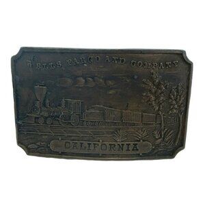 HPR Wells Fargo and Company California Brass Train Large Belt Buckle! 105
